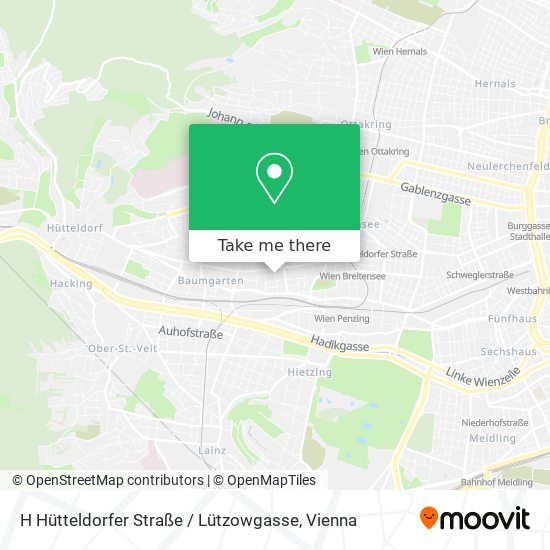 H Hütteldorfer Straße / Lützowgasse map