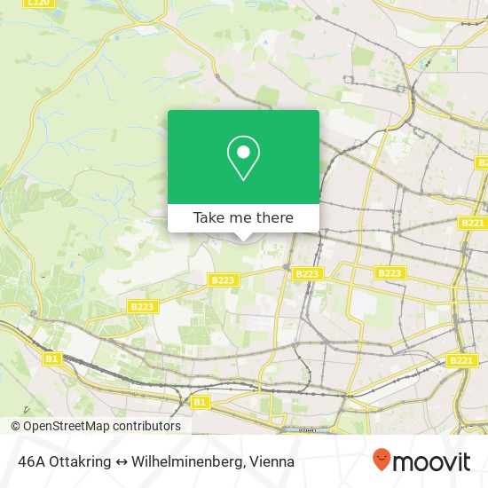 46A Ottakring ↔️ Wilhelminenberg map