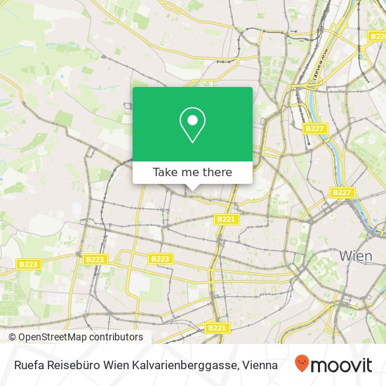 Ruefa Reisebüro Wien Kalvarienberggasse map