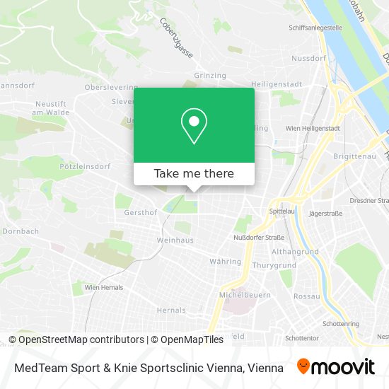 MedTeam Sport &  Knie Sportsclinic Vienna map