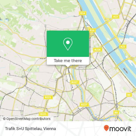 Trafik S+U Spittelau map