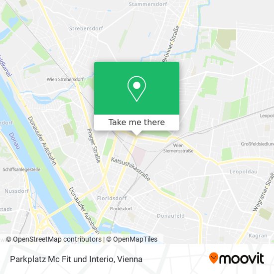 Parkplatz Mc Fit und Interio map