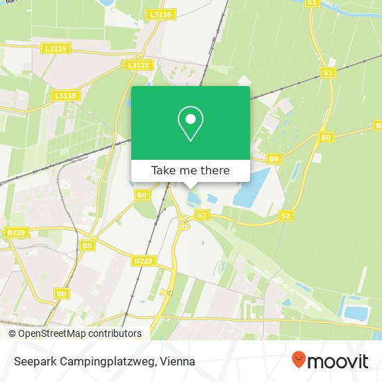 Seepark Campingplatzweg map