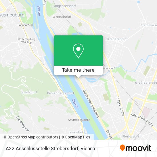 A22 Anschlussstelle Strebersdorf map