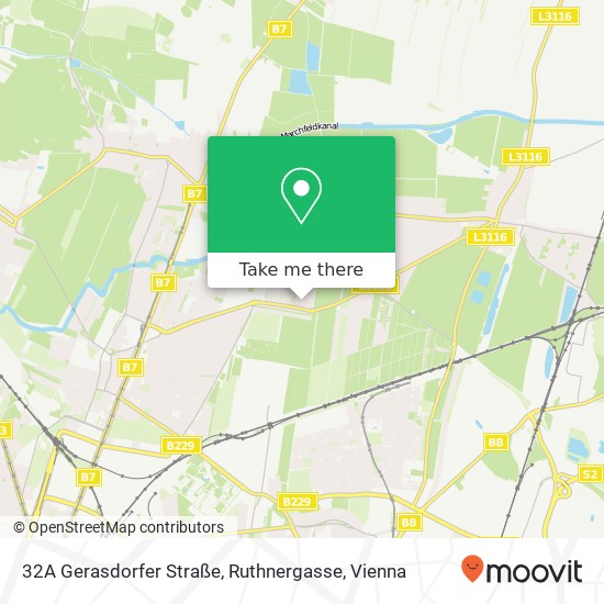 32A Gerasdorfer Straße, Ruthnergasse map