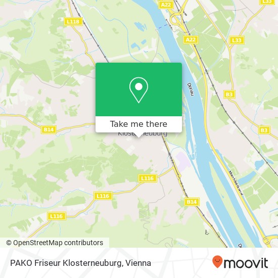 PAKO Friseur Klosterneuburg map