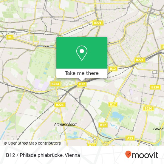 B12 / Philadelphiabrücke map