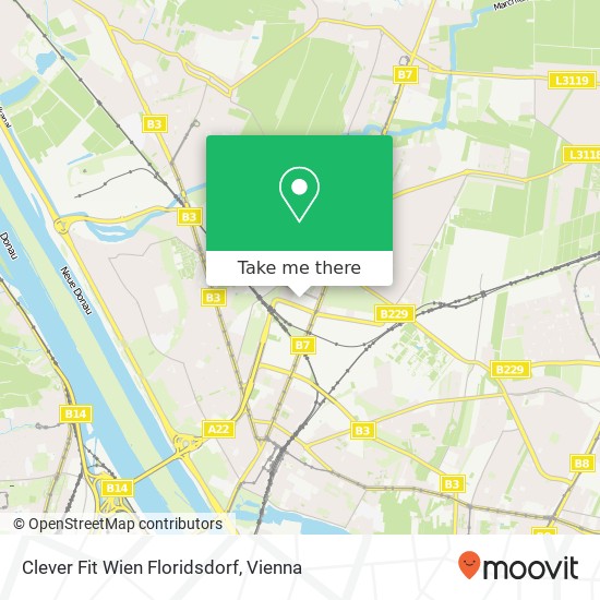 Clever Fit Wien Floridsdorf map