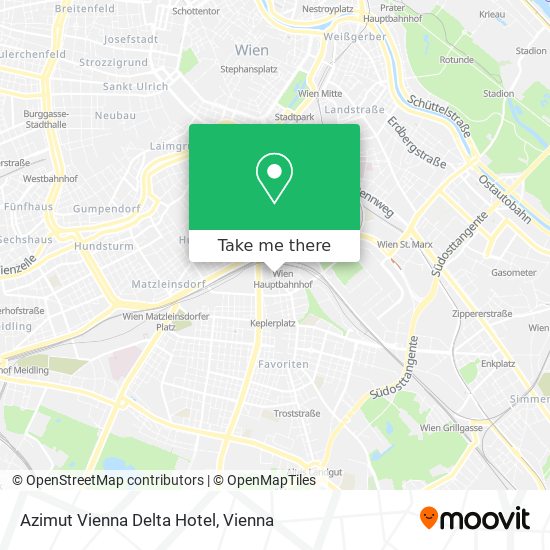 Azimut Vienna Delta Hotel map