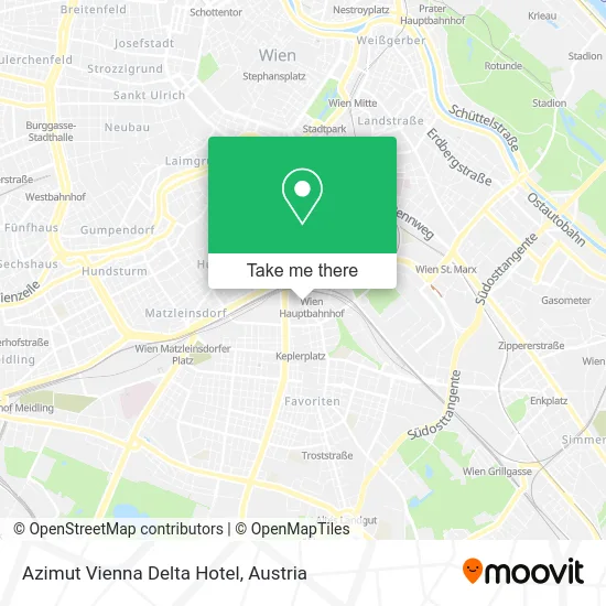 Azimut Vienna Delta Hotel map
