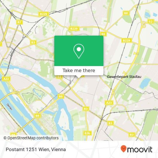 Postamt 1251 Wien map