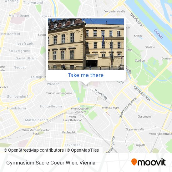Gymnasium Sacre Coeur Wien map