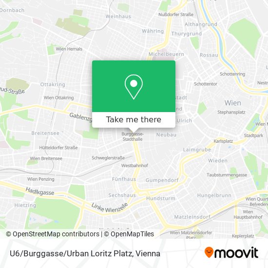 U6 / Burggasse / Urban Loritz Platz map