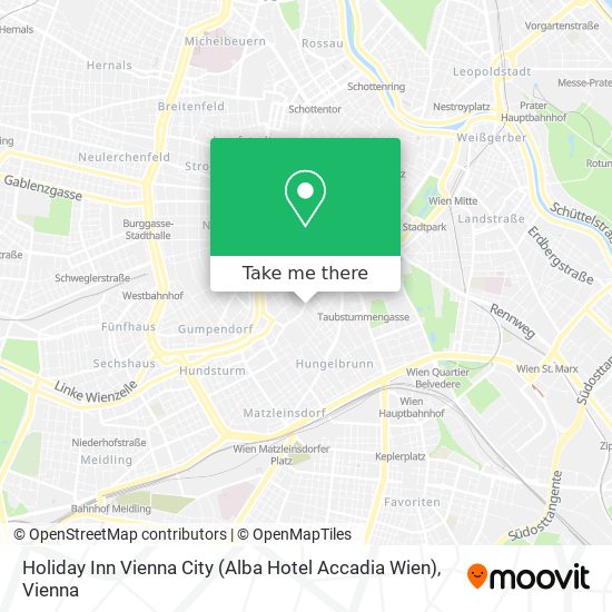 Holiday Inn Vienna City (Alba Hotel Accadia Wien) map