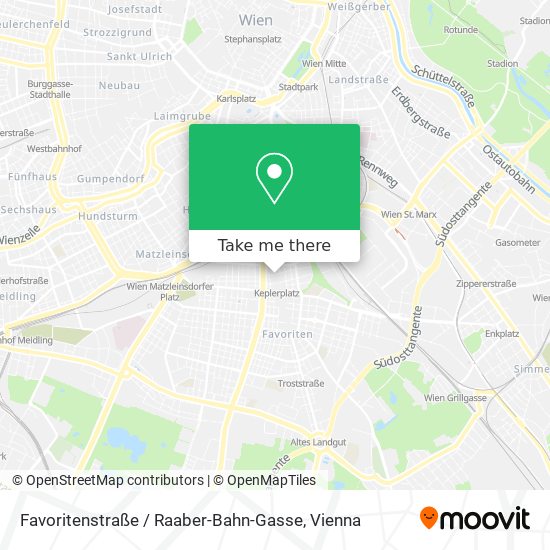 Favoritenstraße / Raaber-Bahn-Gasse map