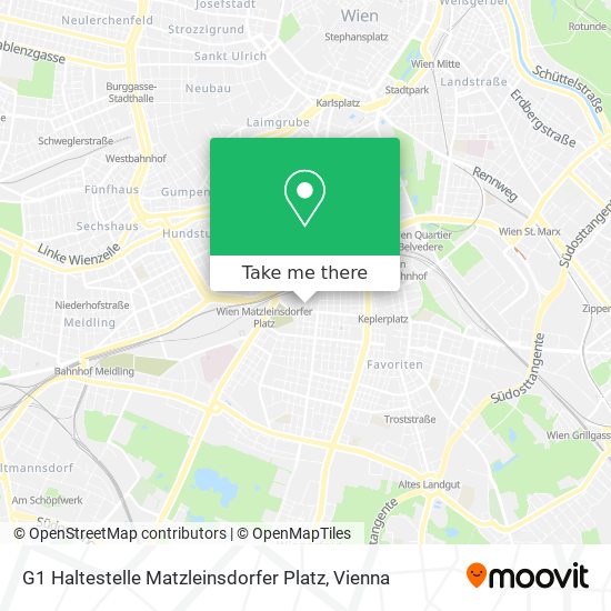 G1 Haltestelle Matzleinsdorfer Platz map