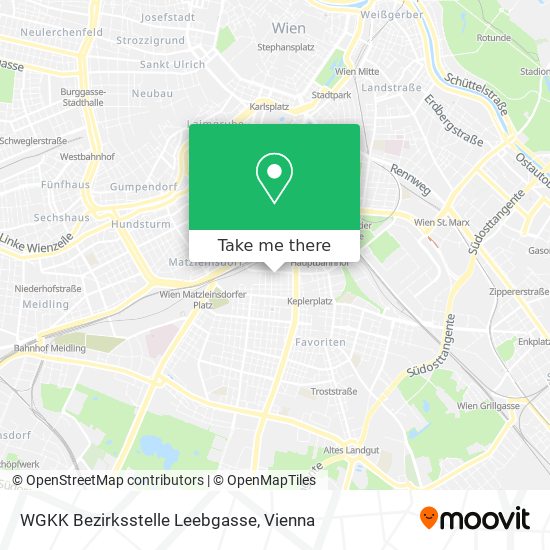 WGKK Bezirksstelle Leebgasse map