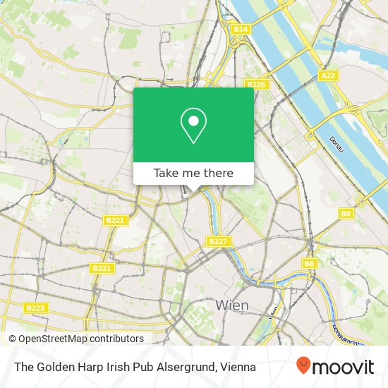 The Golden Harp Irish Pub Alsergrund map