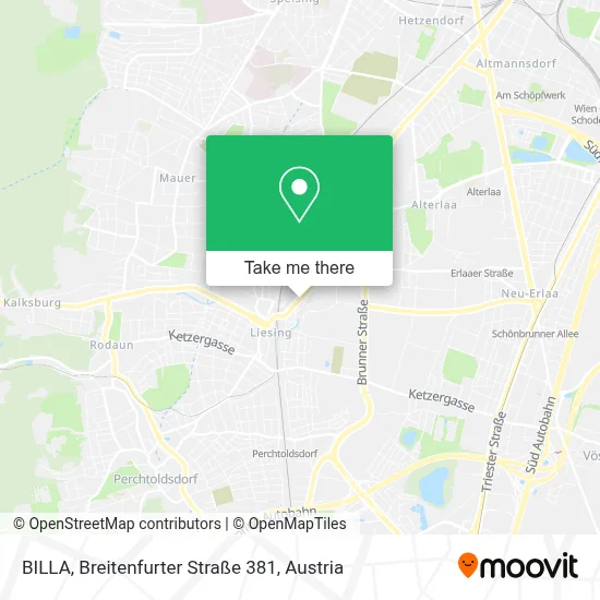 BILLA, Breitenfurter Straße 381 map