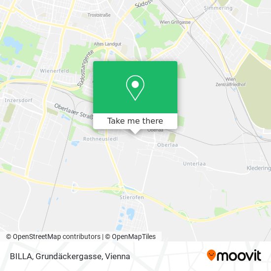 BILLA, Grundäckergasse map