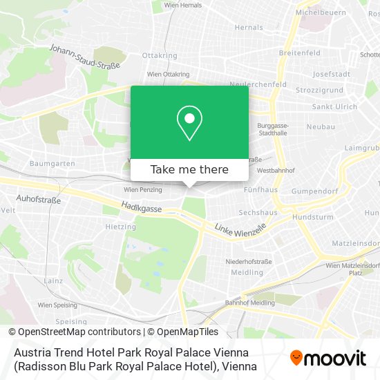 Austria Trend Hotel Park Royal Palace Vienna (Radisson Blu Park Royal Palace Hotel) map