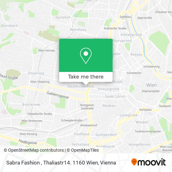 Sabra Fashion , Thaliastr14. 1160 Wien map