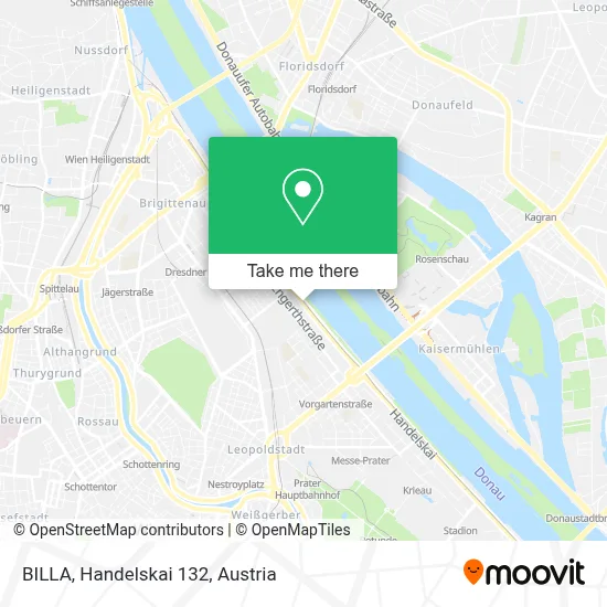 BILLA, Handelskai 132 map