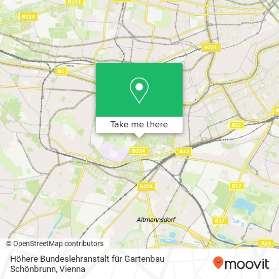 Höhere Bundeslehranstalt für Gartenbau Schönbrunn map