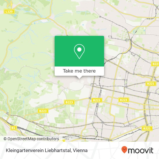 Kleingartenverein Liebhartstal map