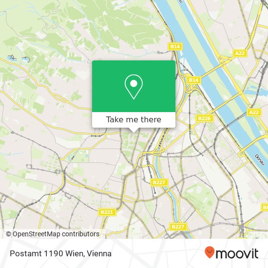 Postamt 1190 Wien map