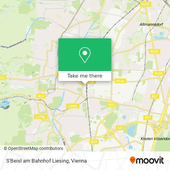 S'Beisl am Bahnhof Liesing map