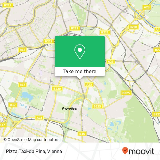 Pizza Taxi-da Pina, Favoritenstraße 173 1100 Wien map