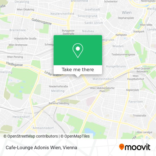 Cafe-Lounge Adonis Wien map