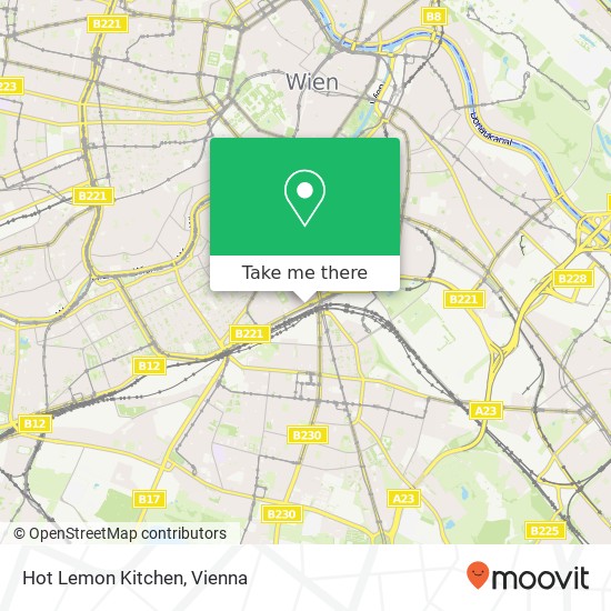 Hot Lemon Kitchen, Wiedner Gürtel 1040 Wien map