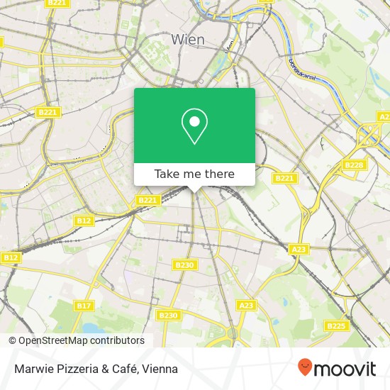 Marwie Pizzeria & Café, Favoritenstraße 76a 1100 Wien map