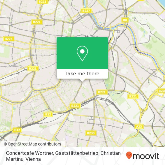 Concertcafe Wortner, Gaststättenbetrieb, Christian Martinu, Wiedner Hauptstraße 55 1040 Wien map