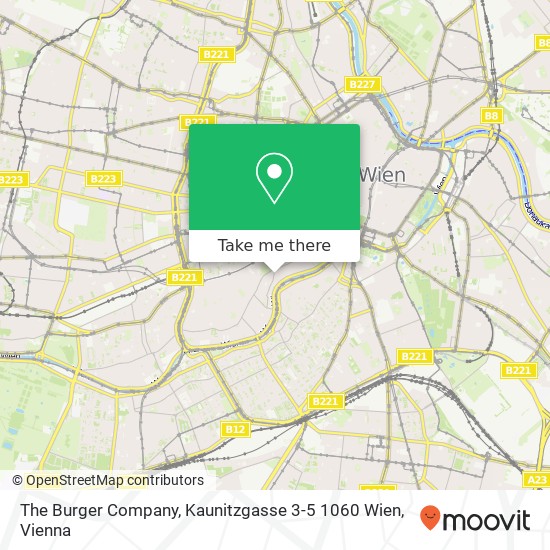 The Burger Company, Kaunitzgasse 3-5 1060 Wien map