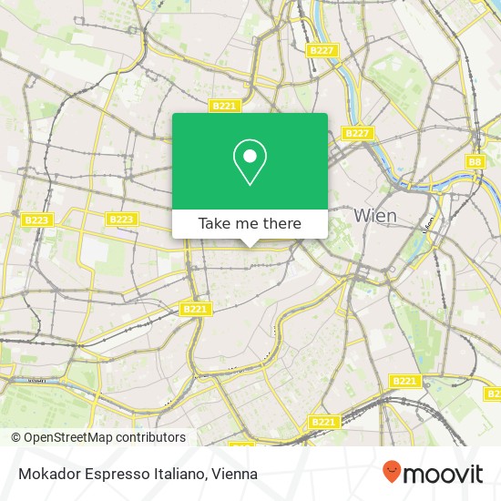 Mokador Espresso Italiano, Neubaugasse 72 1070 Wien map