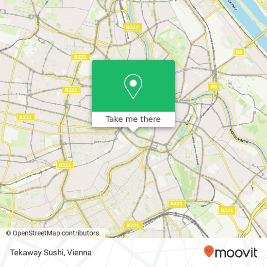 Tekaway Sushi, Burgring 1010 Wien map