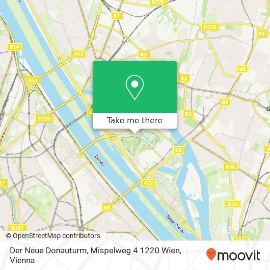 Der Neue Donauturm, Mispelweg 4 1220 Wien map