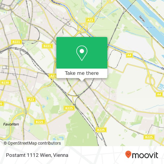 Postamt 1112 Wien map