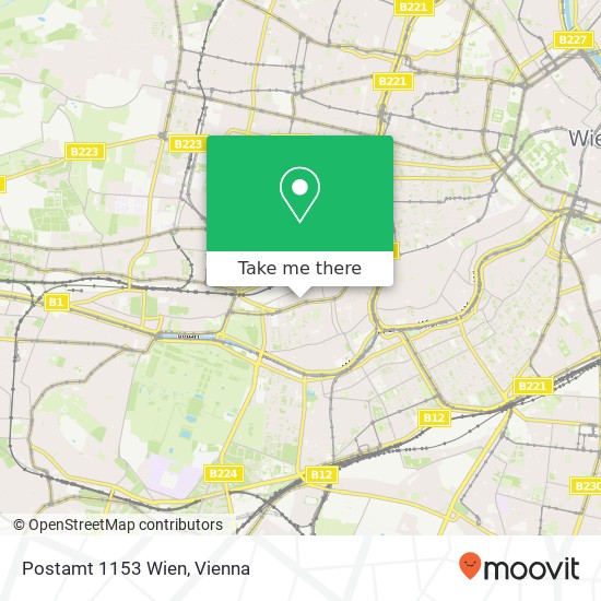 Postamt 1153 Wien map