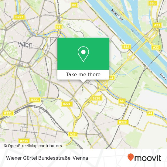 Wiener Gürtel Bundesstraße map