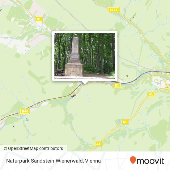 Naturpark Sandstein-Wienerwald map