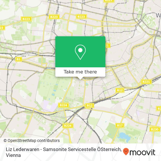 Liz Lederwaren - Samsonite Servicestelle ÖSterreich map
