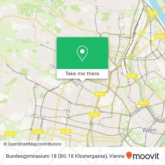 Bundesgymnasium 18 (BG 18 Klostergasse) map