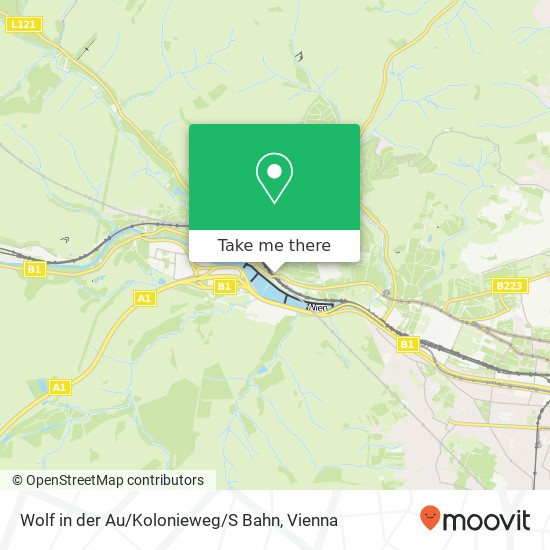 Wolf in der Au / Kolonieweg / S Bahn map