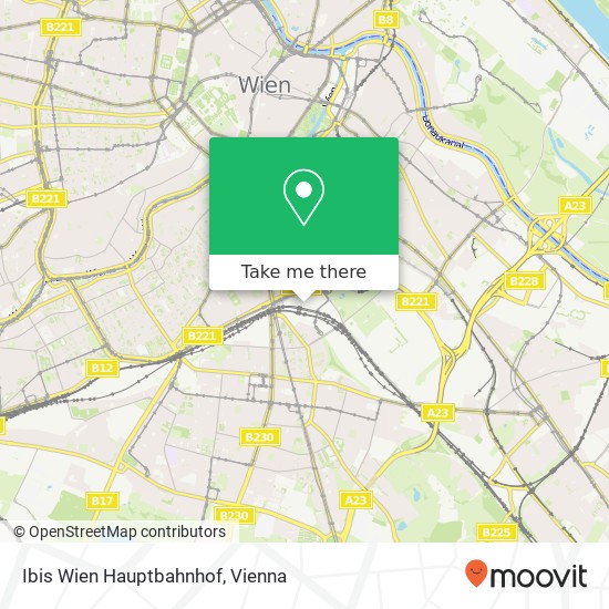 Ibis Wien Hauptbahnhof map