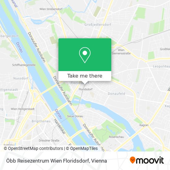 Öbb Reisezentrum Wien Floridsdorf map