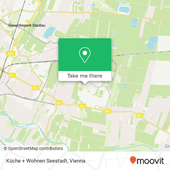 Küche + Wohnen Seestadt map